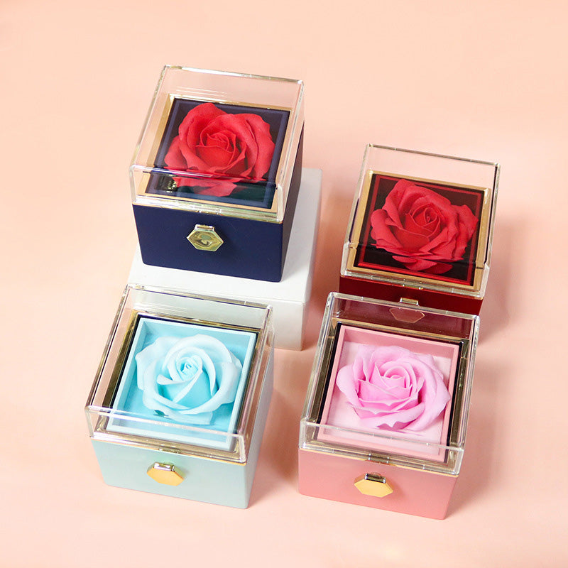 Rotating Soap Flower Rose