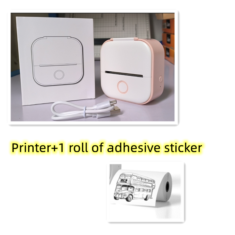 Portable Mini Thermal Label Printer Home Photo Printer Student