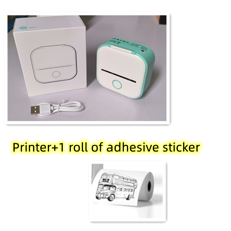 Portable Mini Thermal Label Printer Home Photo Printer Student